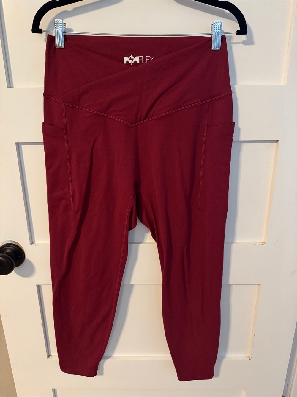 Maroon Red Popflex Leggings XL 23”